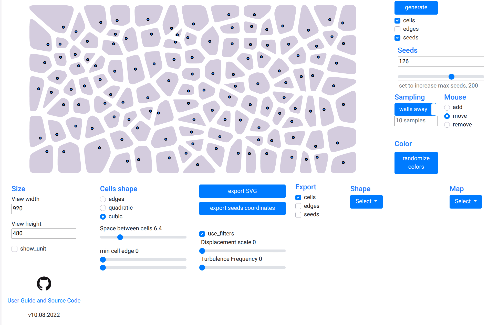 Voronoi SVG generator tool